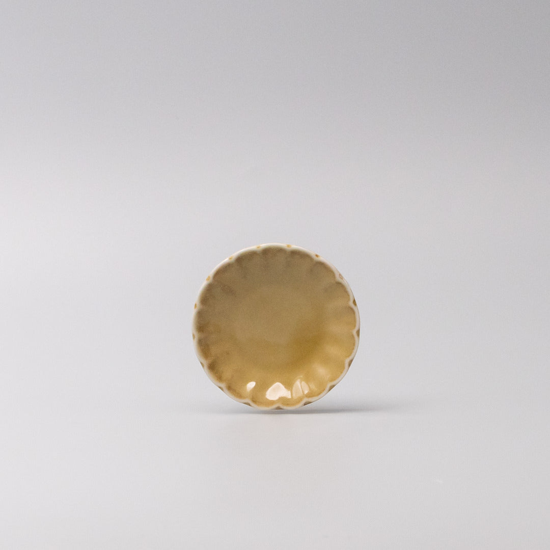 Sauce Dish 8cm Scallop Saffron Gloss Glaze