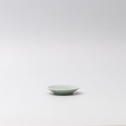 Sauce Dish 8cm Scallop Celadon Gloss Glaze