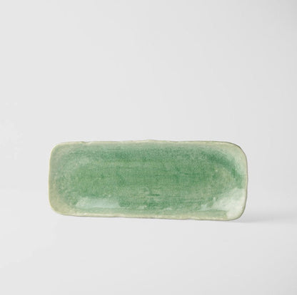 Plate Sashimi 31cm Amane Emerald Glaze