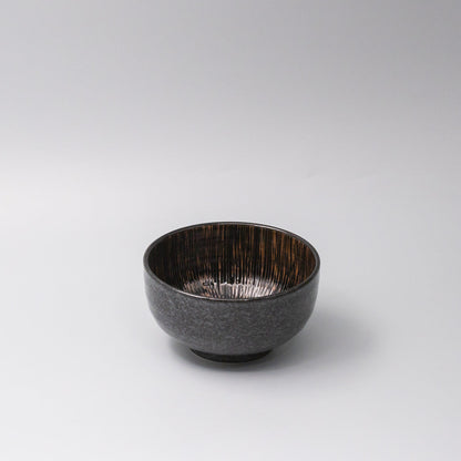 Bowl 16cm Bronze Converging Line Glaze