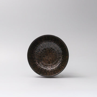 Bowl 16cm Bronze Converging Line Glaze