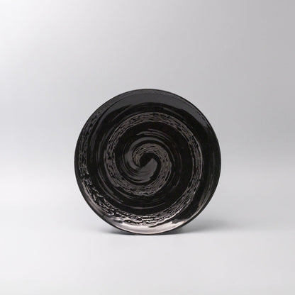 Dinner Plate 28cm Gunmetal Swirl Glaze