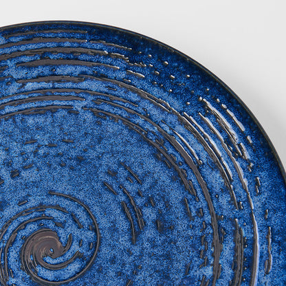 Dinner Plate 28cm Copper Swirl Glaze
