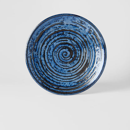 Dinner Plate 25cm Copper Swirl Glaze