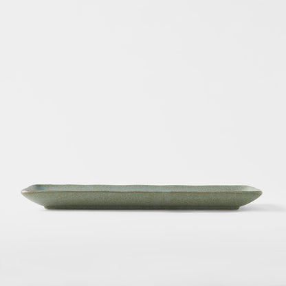 Plate Rectangular 29cm Green Fade Glaze