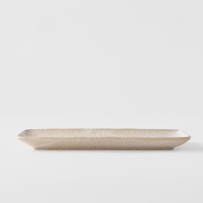 Plate Rectangular 29.5cm White Fade Glaze