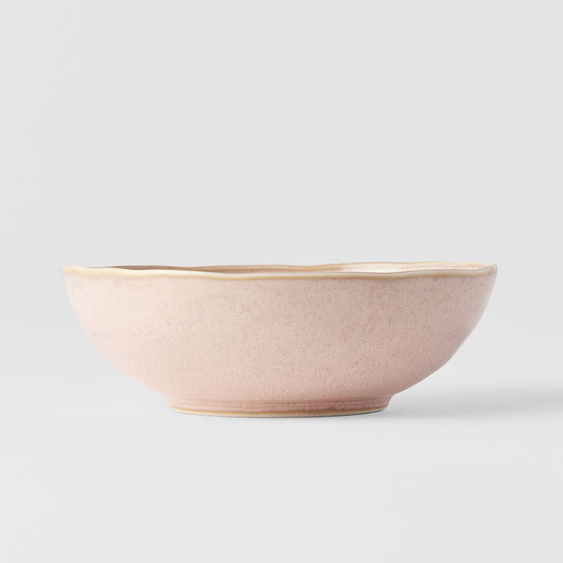 Bowl Oval 14cm Sakura Pink Glaze
