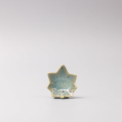 Sauce Dish Maple Leaf 6cm Mint Green