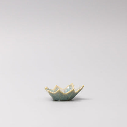 Sauce Dish Maple Leaf 6cm Mint Green