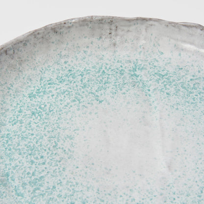 Plate Oval 30cm Aqua Splash Glaze