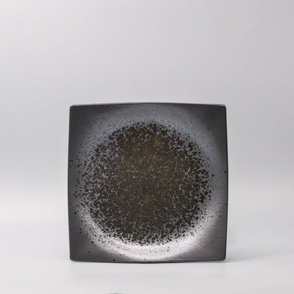 Plate Square 22cm Black Pearl Glaze