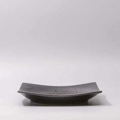 Plate Square 22cm Black Pearl Glaze
