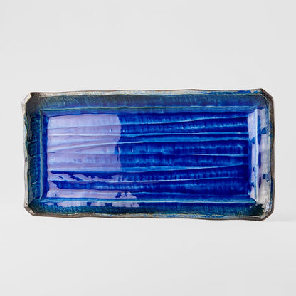 Platter Rectangular 43cm Cobalt Blue Glaze
