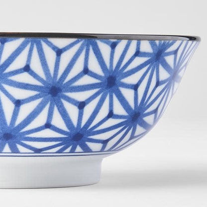 Bowl 19cm Indigo Ikat Starburst Design