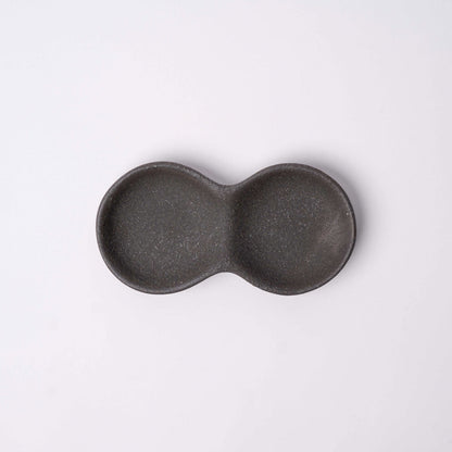 Double Sauce Dish 15.5cm Stone Slab Design