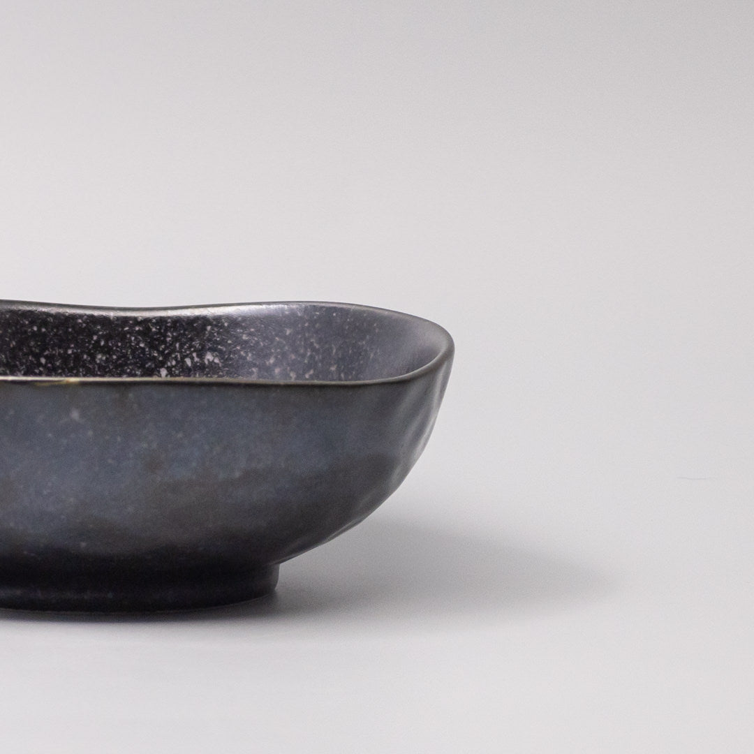 Bowl Organic Shape 17cm Kanso Matte Black Glaze