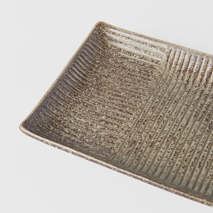 Sushi Plate 21cm Light Brown Glaze