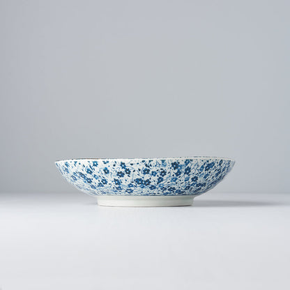 Pasta Bowl 21cm Blue Daisy Glaze
