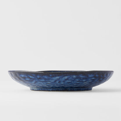 Dinner Plate Organic Shape 23cm Kanso Indigo Blue Glaze
