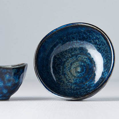Sauce Dish Organic Shape 8.5cm Kanso Indigo Blue Glaze