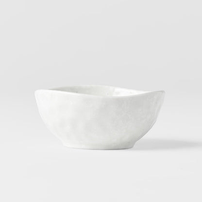 Sauce Dish Organic Shape 9cm Kanso Soft White Glaze