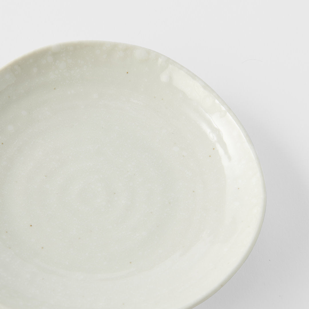 Saucer Organic Shape 13.5cm Kanso Soft White Glaze