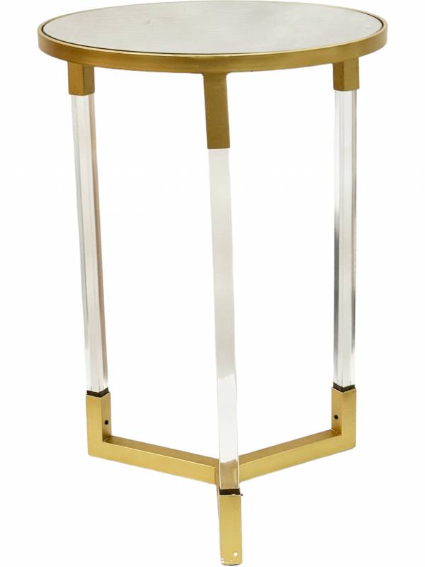 Mirage Side Table w Mirror Top 60cm