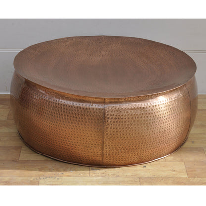 BRONZE LOOK HAMMERED COFFEE TABLE