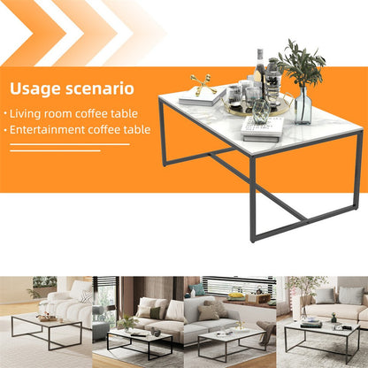 Elegant Heavy Duty Stone Coffee & Side Table