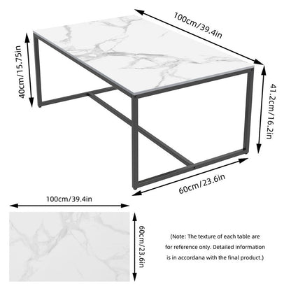 Elegant Heavy Duty Stone Coffee & Side Table