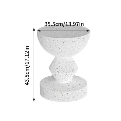 Stylish Lightweight Concrete Sofa Side Table Cement Bedside Table Outdoor Patio