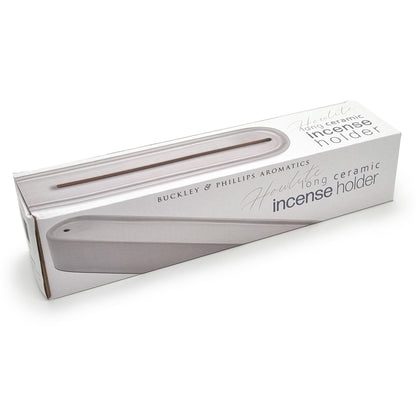 White Long Ceramic Incense Holder