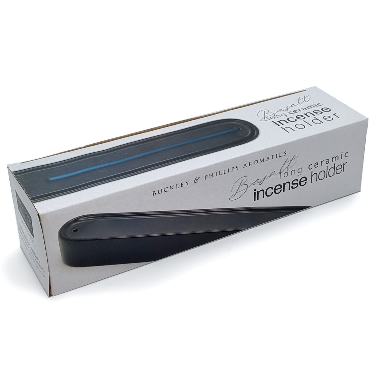 Black Long Ceramic Incense Holder