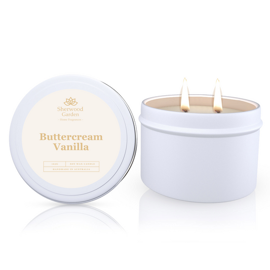 Buttercream Vanilla Soy Candle Tin 165g
