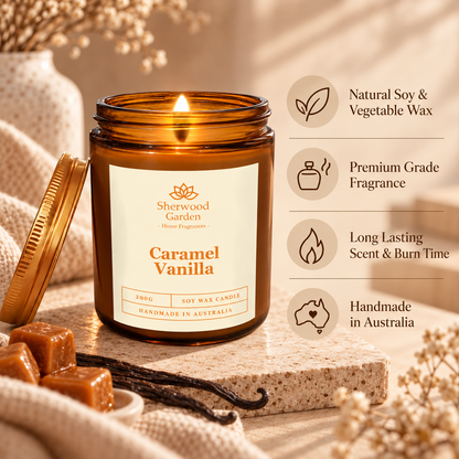 Caramel Vanilla Soy Candle 200g