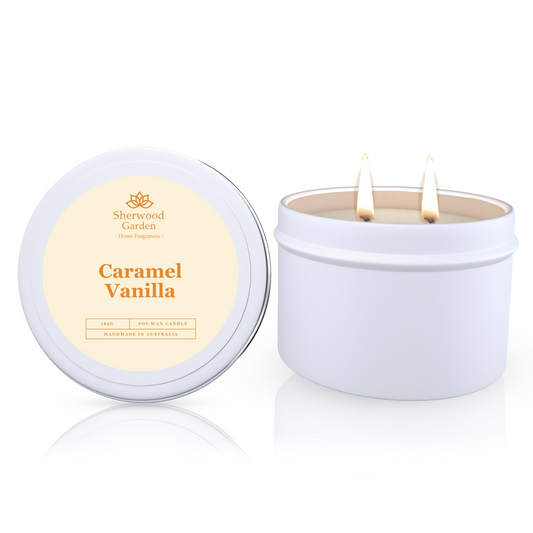 Caramel Vanilla Soy Candle Tin 165g