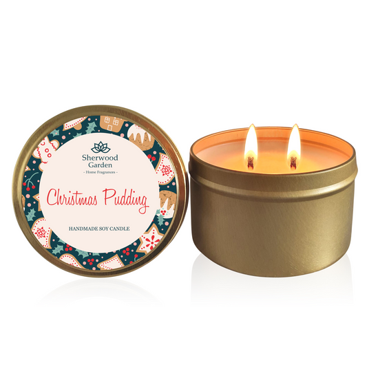 Christmas Pudding Soy Candle Tin 165g