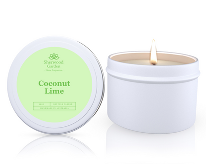Coconut Lime Soy Candle Tin 165g