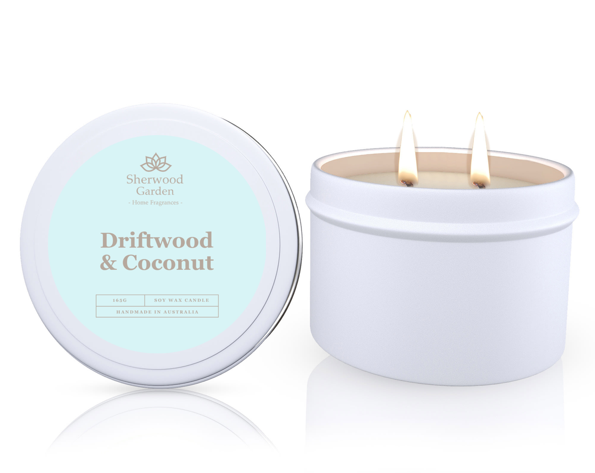 Driftwood & Coconut Soy Candle Tin 165g