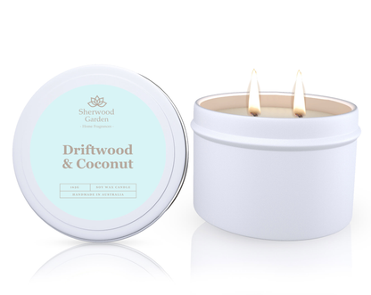 Driftwood & Coconut Soy Candle Tin 165g