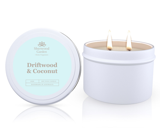 Driftwood & Coconut Soy Candle Tin 165g