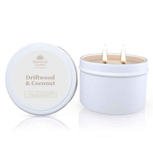 Driftwood & Coconut Soy Candle Tin 165g