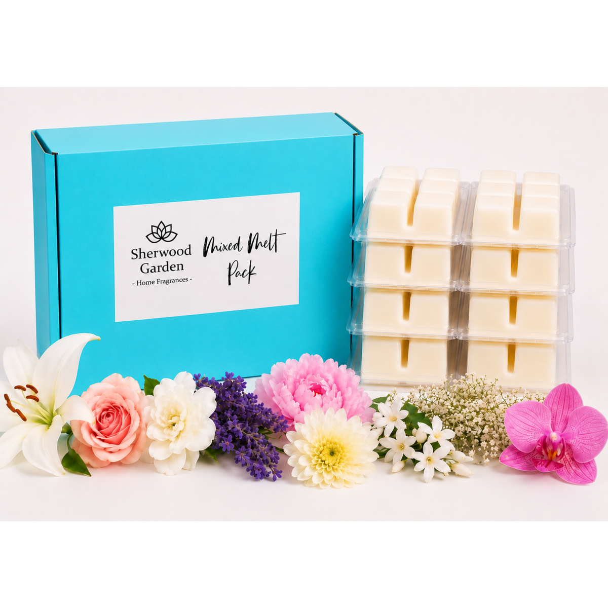 Soy Wax Melt Pack 8 x 70g  - Assorted Floral Fragrances