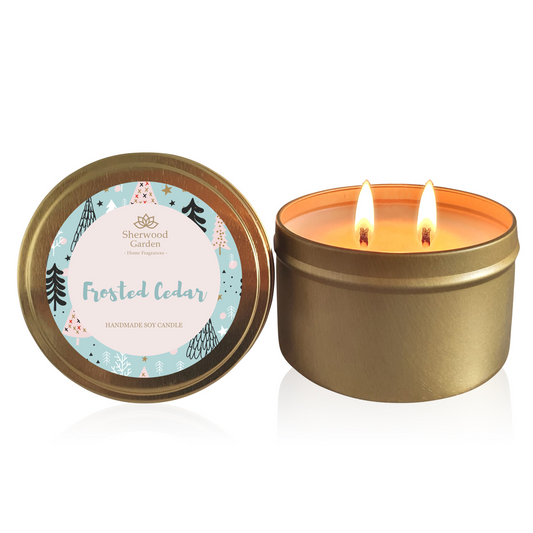 Frosted Cedar Soy Candle Tin 165g  (Limited Edition)
