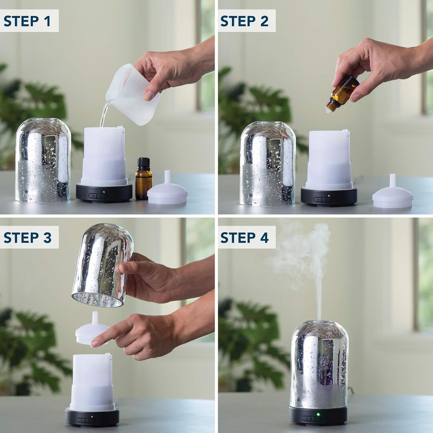Mercury Glass Essential Oil Diffuser