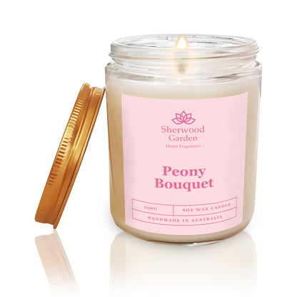 Peony Bouquet Soy Candle 200g