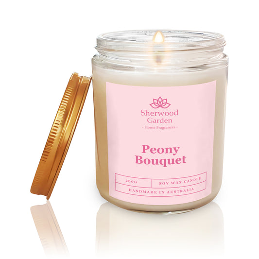 Peony Bouquet Soy Candle 200g
