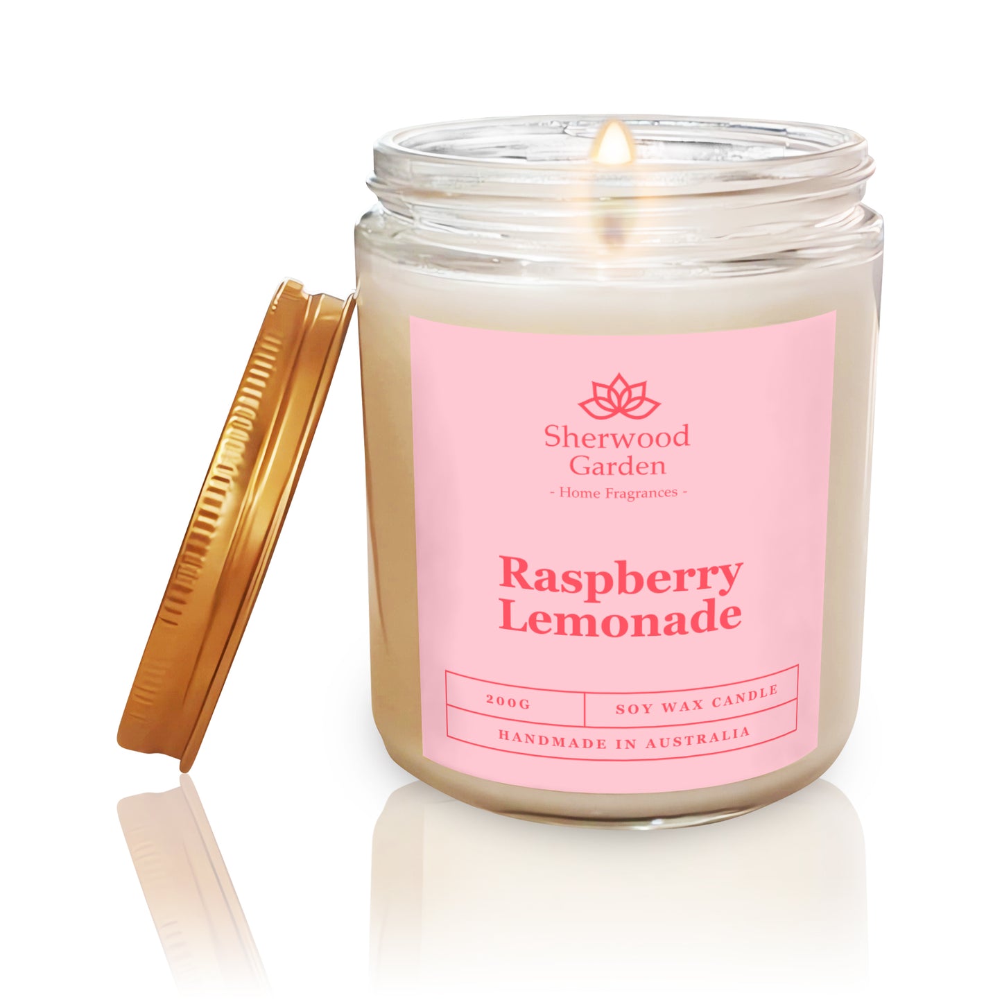 Raspberry Lemonade Soy Candle 200g