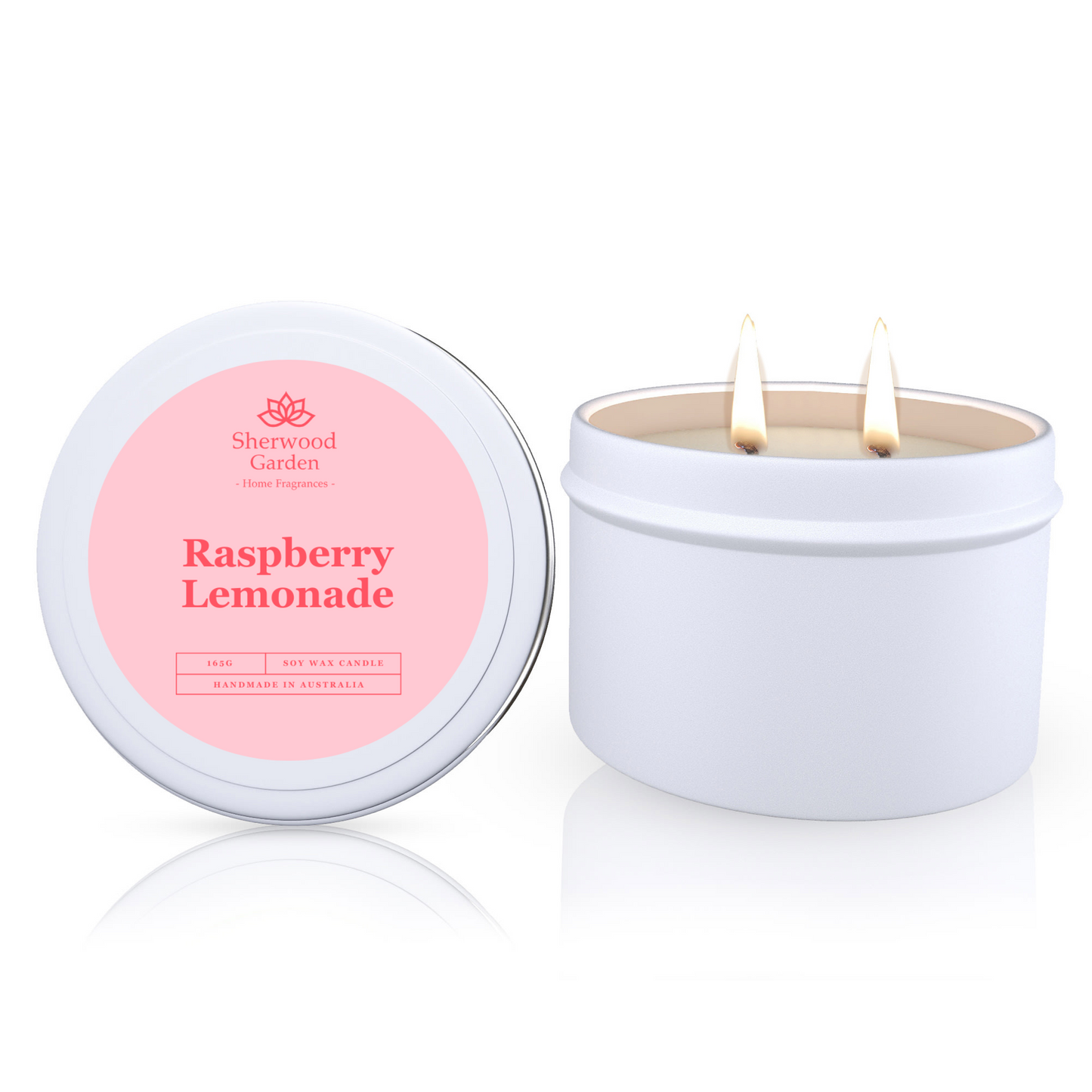 Raspberry Lemonade Soy Candle Tin 165g