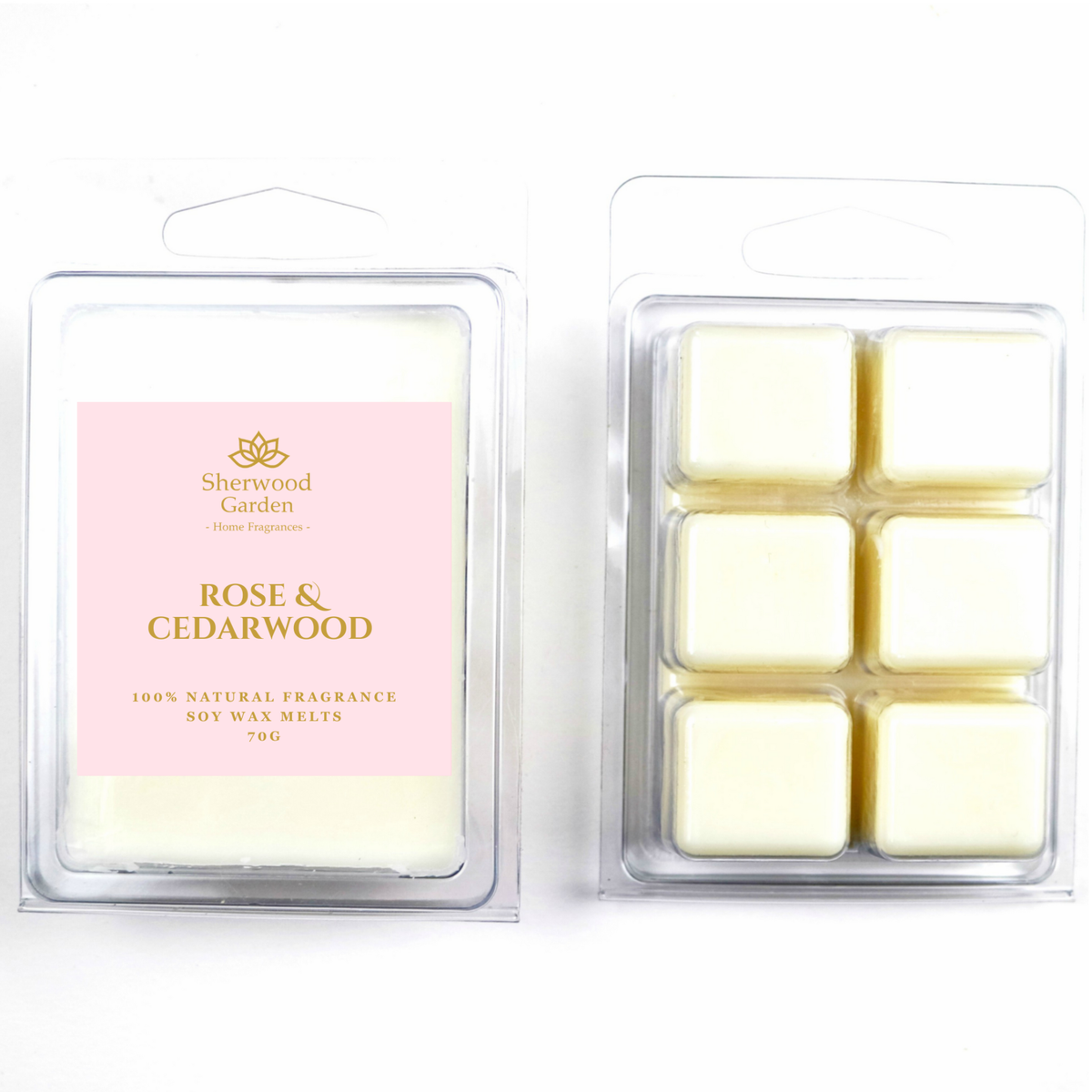 Rose & Cedarwood 100% Natural Fragrance Soy Wax Melts 70g